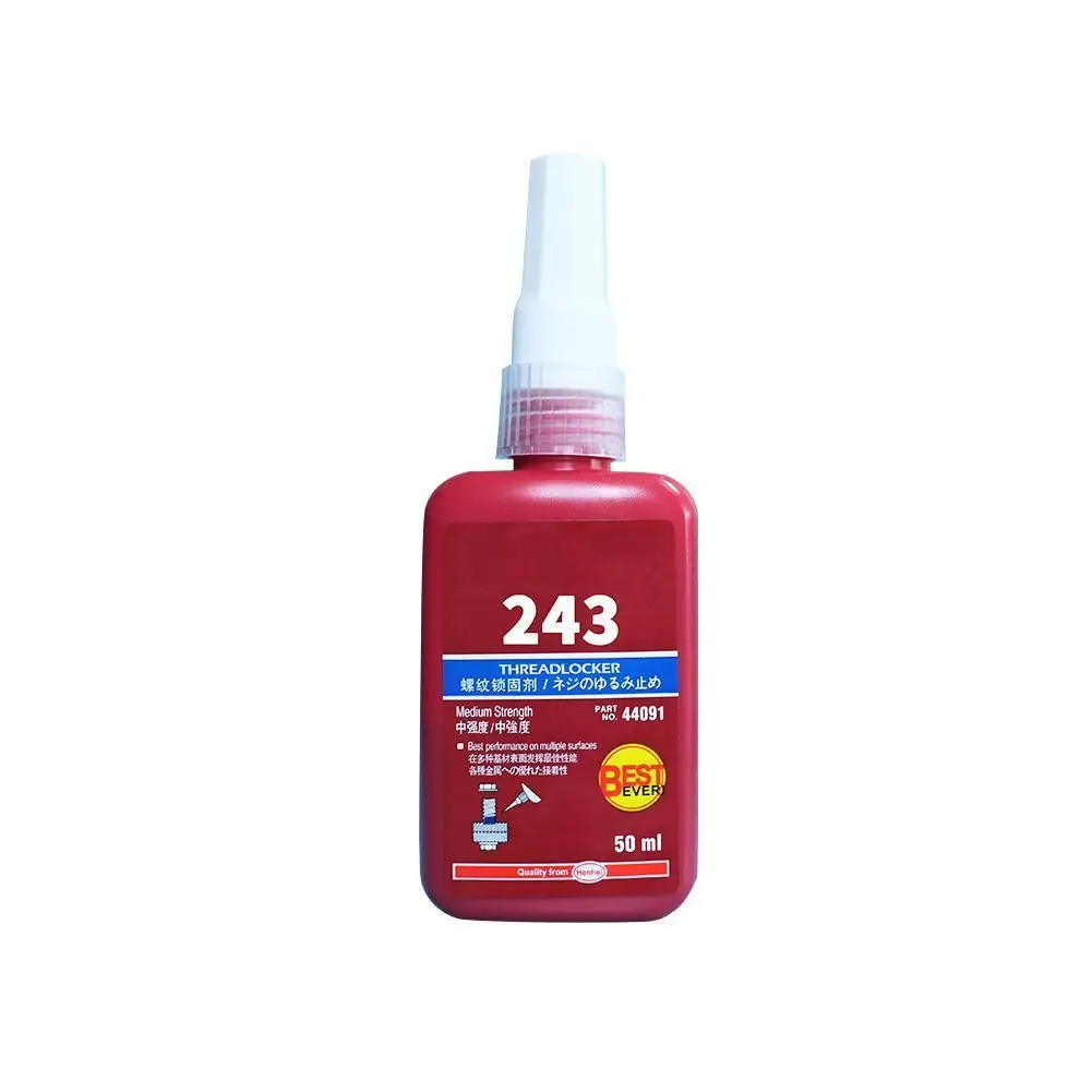 1Pc 243 Medium Strength Threadlocker Anaerobic Adhesive Glue resistant Oil screw sealant glue thread Loose Screw A2J7
