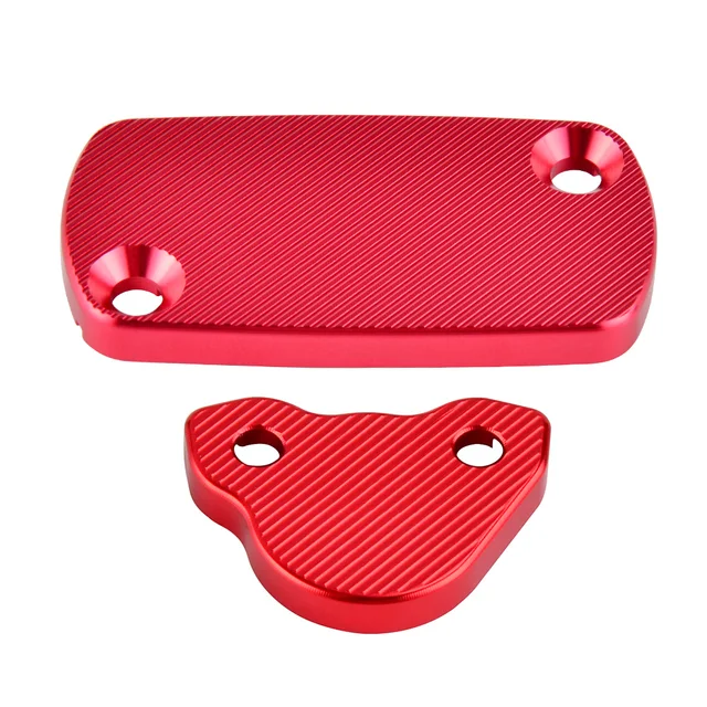 NICECNC Front Rear Brake Fluid Reservoir Cover Master Cap For Honda CRF250R CRF250X CRF450R CRF450X CRF 150R 450RX CR 125R 250R Front Rear cap Red