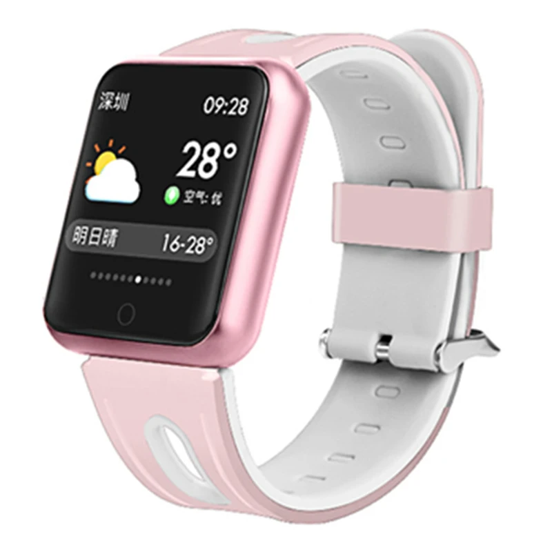 Bluetooth Smartwatch P68 Поддержка кровяного кислорода давления пульса IP68 водонепроницаемый браслет для смарт-часов для xiaomi huawei iphone