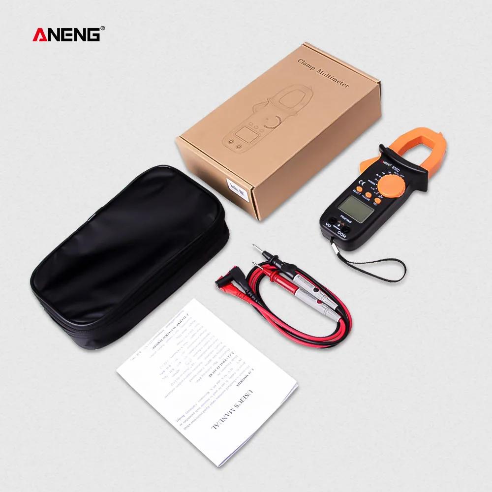 ANENG 606C цифровой клещи AC DC диод непрерывности мультиметр NCV True RMS Сопротивление Емкость Частотомер