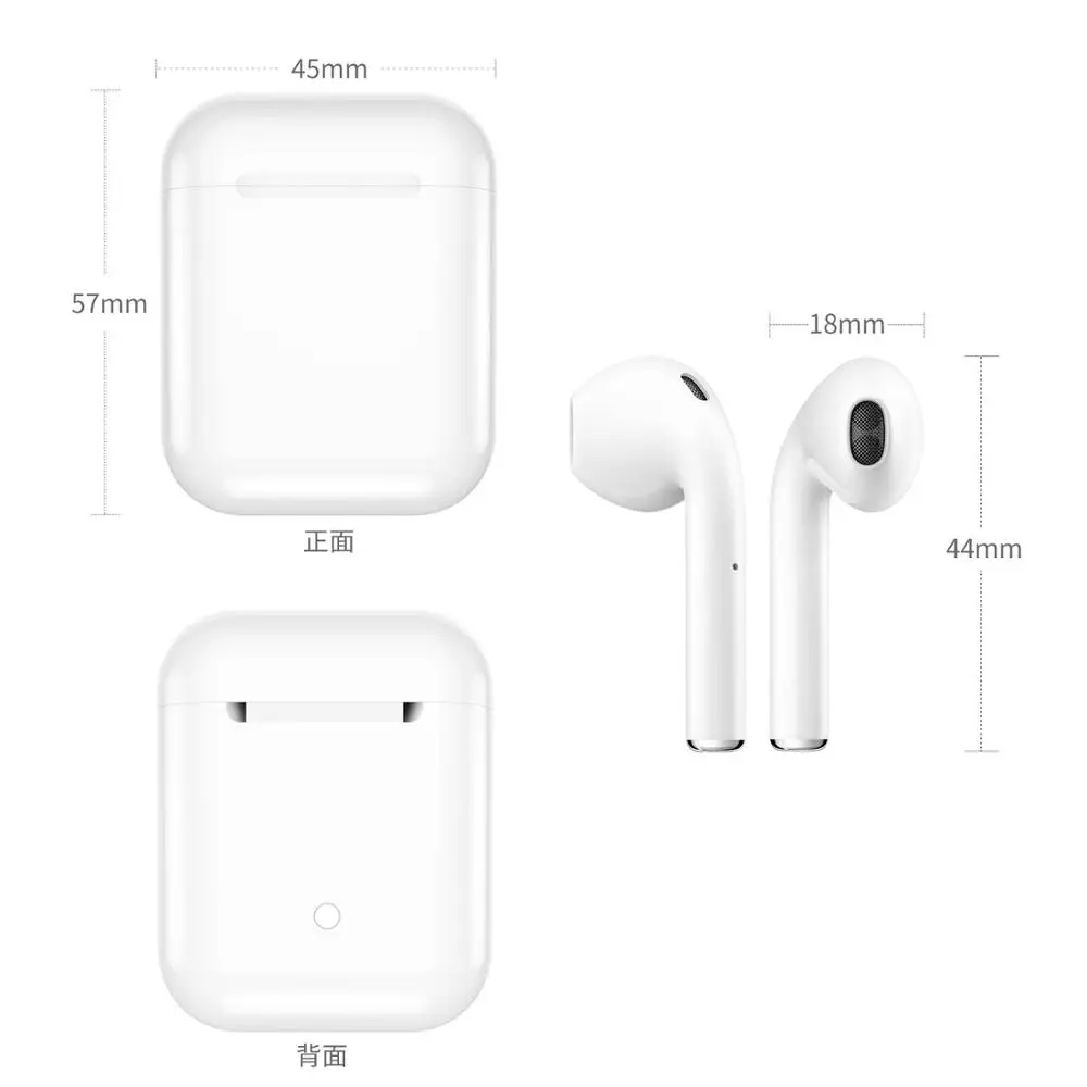 I12 TWS наушники беспроводные наушники Bluetooth 5,0 3D супер бас с микрофоном Поддержка ios и Android для iphone xiaomi huawei