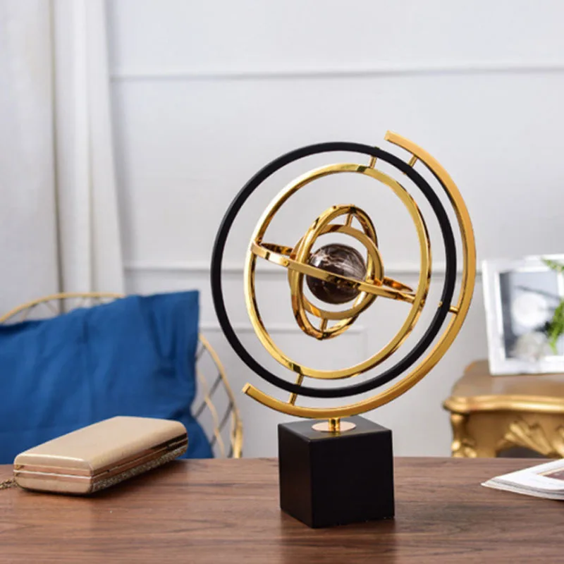 Creative Office Desktop Iron Globe Sculpture 4 Creative Office Desktop Iron Globe Sculpture 4