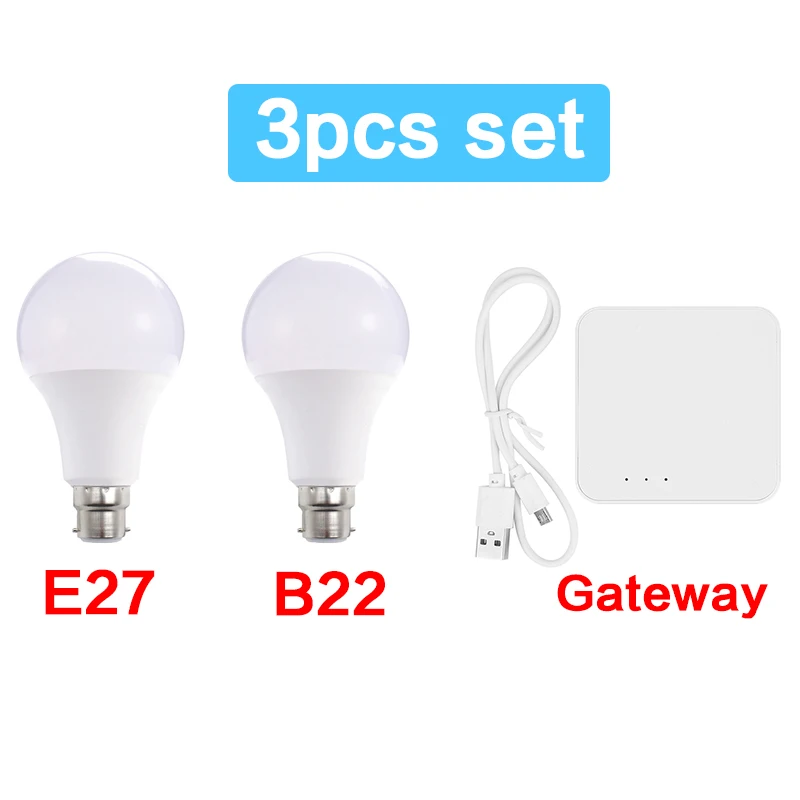 Tuya Bluetooth Smart Bulb RGB Lamp E27 B22 Led Bulb Light Can Use Gateway Upgrade To WiFi Bulbs Works With Alexa/Google Home 