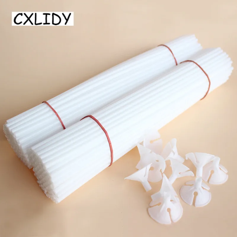20pcs Balloons Holder Sticks with Cup Latex Balloon Stick White PVC Rods Party Supplies Party Decoration Accessories GM0 (2)