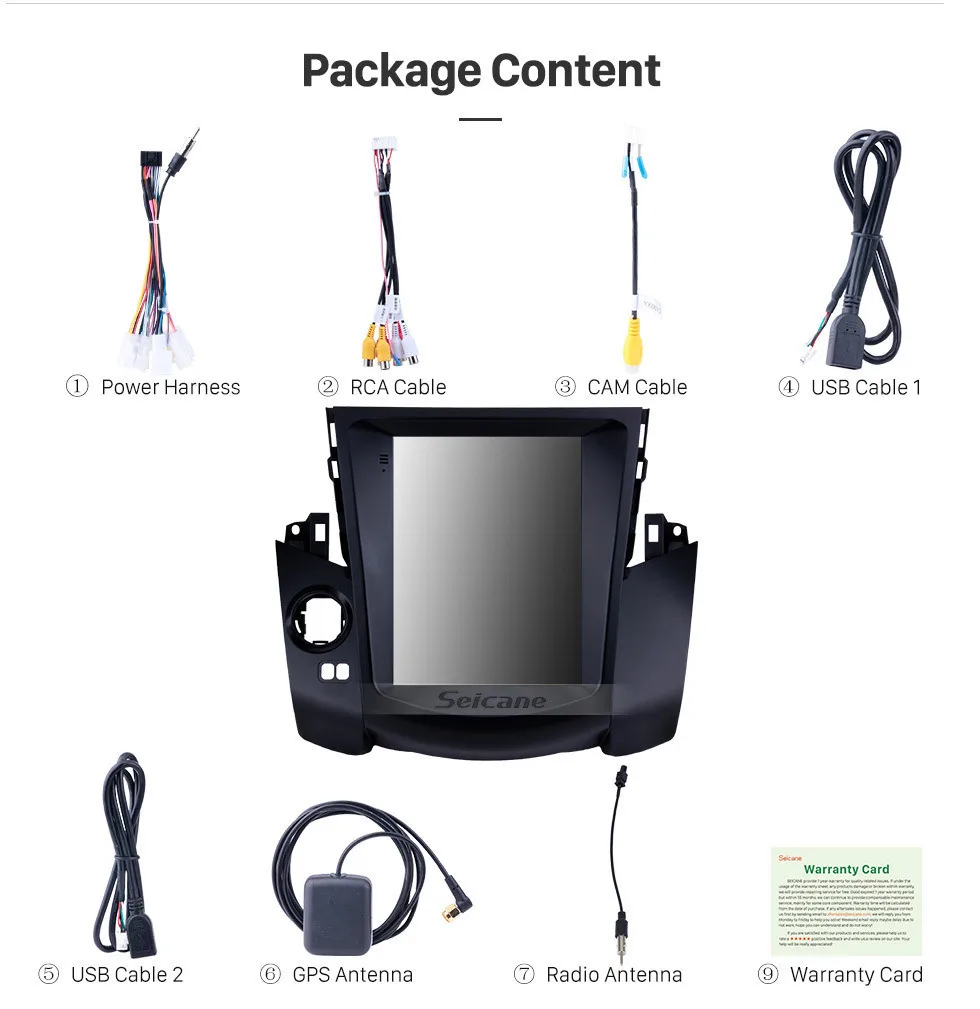 Sale Seicane Android 9.1 Car GPS Navigation for 2008 2009 2010 2011 Toyota RAV4 9.7 inch Radio Unit support Mirror Link DVR OBDII 19