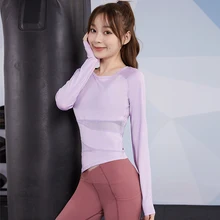 Vansydical женские спортивные рубашки для йоги спортивная одежда с длинными рукавами Тонкий Бег Фитнес Тренировочные толстовки