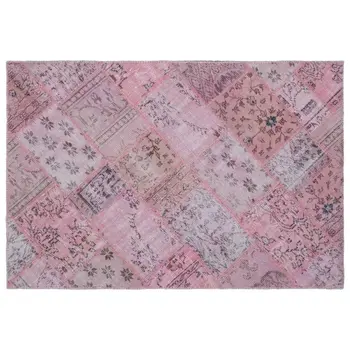 

Handmade Pink Vintage Overdyed Patchwork Area Rug 120x180 Cm-3'11''X5'11''