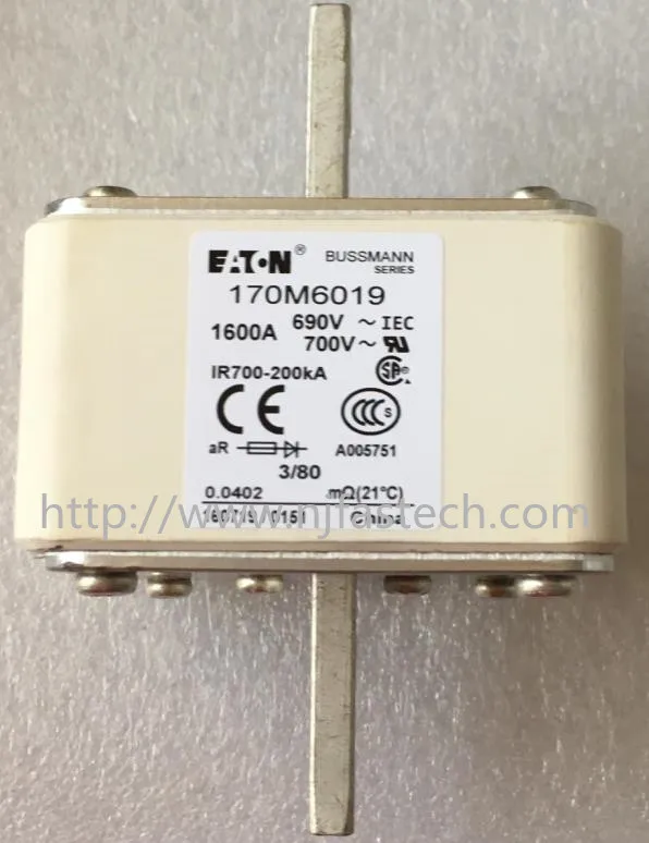 Высоковольтный предохранитель питания 170M6019 1600A 690V Bussmann Предохранитель
