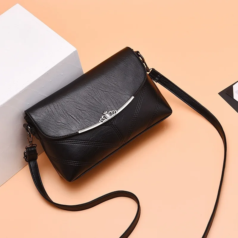 

Small bag 2020 spring and summer new wild lady handbag Korean version of the shoulder Messenger large capacity soft leather bag