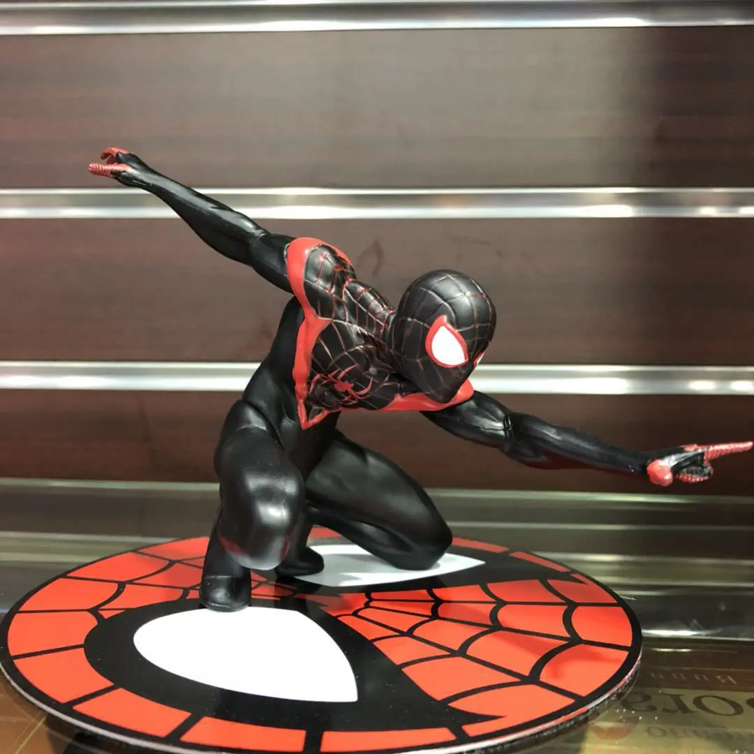 Диффузный отличный аниме KOTOBUKIYA artfx+ Человек-паук 2 поколение Человек-паук черный и белый с рисунком Гараж Комплект Модель