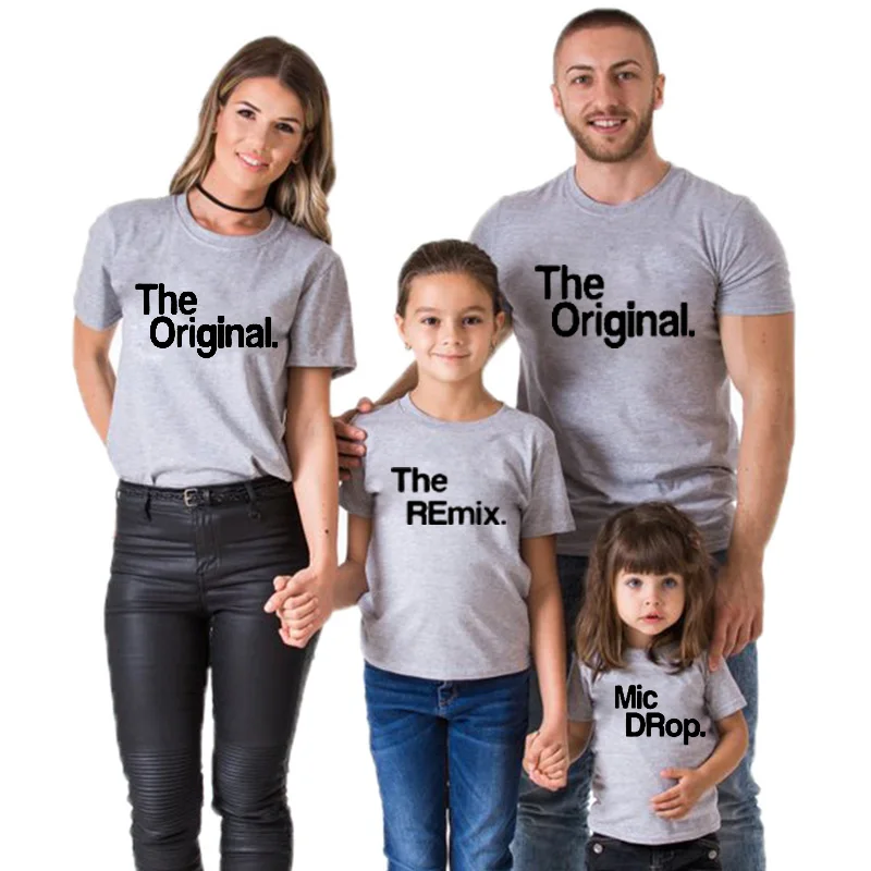 Милая оригинальная Смешанная футболка для всей семьи Женская свободная футболка унисекс с надписью «Mommy and Me Dad», Прямая поставка