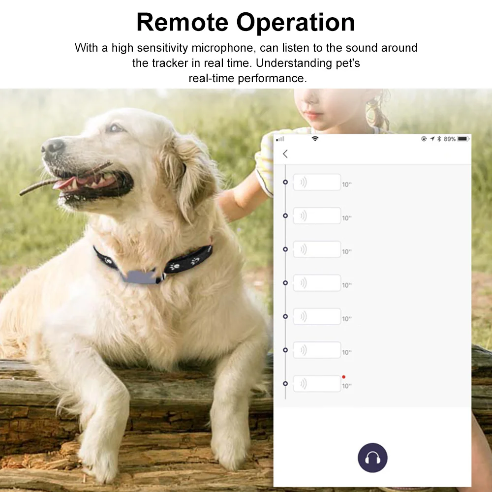 Smart GPS Tracker GSM Pet Position Collar IP67 Protection Multiple Positioning Mode SOS Realtime Tracker Tracking Alarm