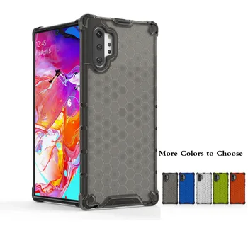 

50pcs/lot Honeycomb Pattern TPU + PC Back Phone Case For Samsung Galaxy Note10 Note 10 Plus Shock-proof Hybrid Cover