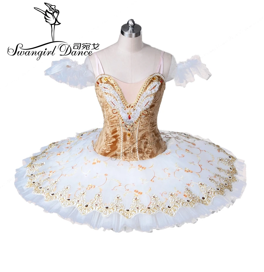 Beige Adult Classcial Ballerina ballet tutu Professional ballet Tutus for girls fairy pancake tutu stage costumesBT8971