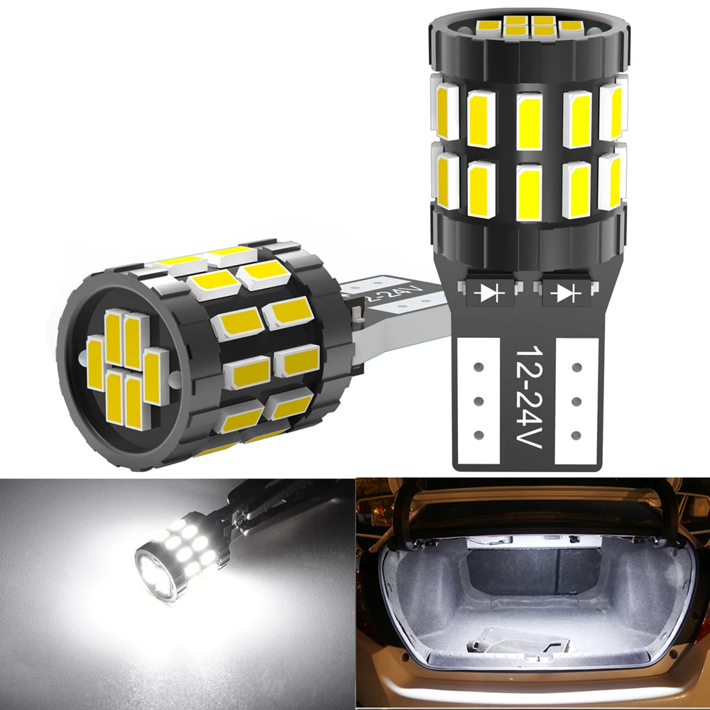 2x T10 W5W Светодиодный лампочки Canbus 168 194 парковочные фары автомобиля для VW Golf 4 5 6 7 Passat B5 B6 B7 Jetta MK4 MK5 MK6 поло 6r СС Tiguan - Испускаемый цвет: White