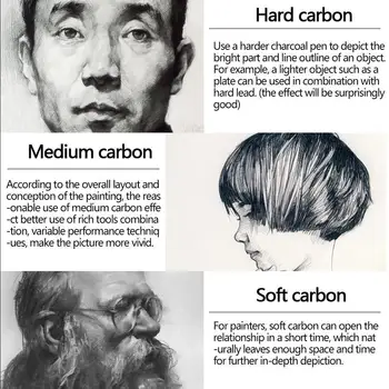 

1set White Art Artist Pencils Sketch Craft Drawing Sketch Drawing Set Charcoal Supplies Art Highlighter Painting Pencil Sup X4Q8