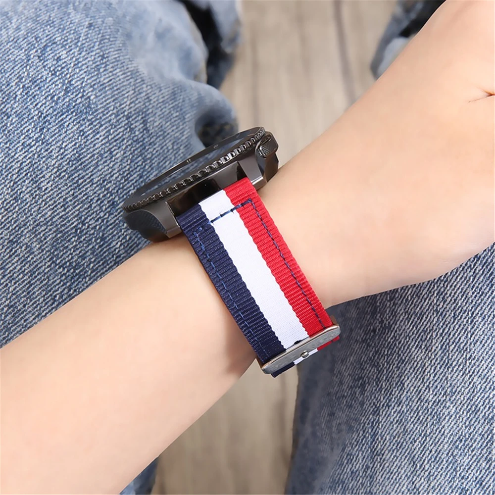 For Galaxy Watch 3 45mm 41mm Nylon Band 