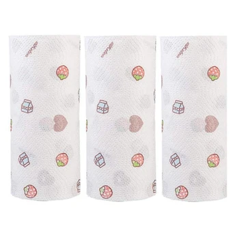 

3 Rolls Toilet Paper for Kitchen,Kitchen Disposable Cleaning Nonstick Rag House Cleaning Cloth Washcloth