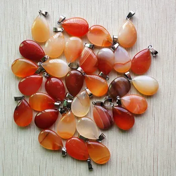 

2019 Fashion Hot sale top quality natural stone water drop teardrop charms pendants jewelry 50pcs wholesale free shipping