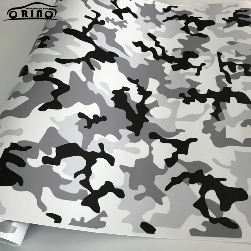 Black White Camouflage Vinyl Wrap Sticker-7