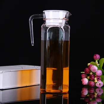 

Zhong ran Acrylic Octagonal Kettle with Large-Volume Juice PC Plastic Drop-resistant Jug Hotel Wholesale Customizable