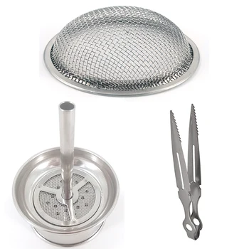 

23cm Stainless Steel Hookah Charcoal Tongs Silver Shisha Metal Screen For Narguile Bowl Shelf