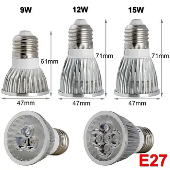 

E27 9W 85-265V LED Bulb Spotlight Focus Lamp Dimmable Dimming Home Aluminum