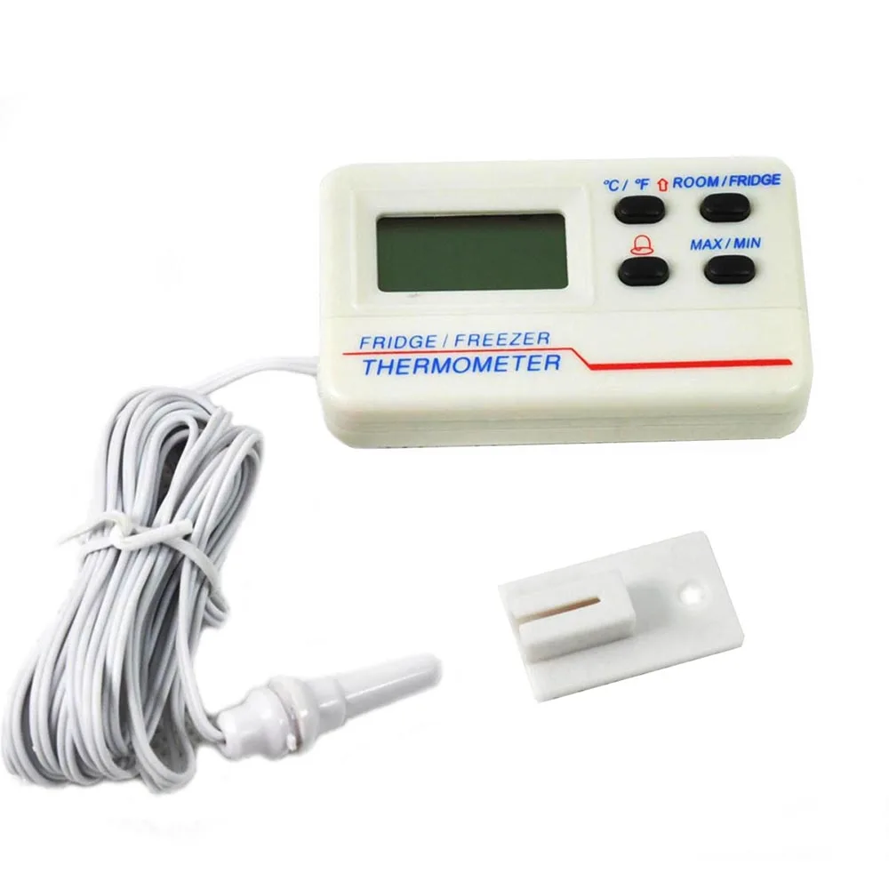 

T004 TM804 Fridge Refrigerator Freezer Digital Alarm Temperature Thermometer Meter with Sensor