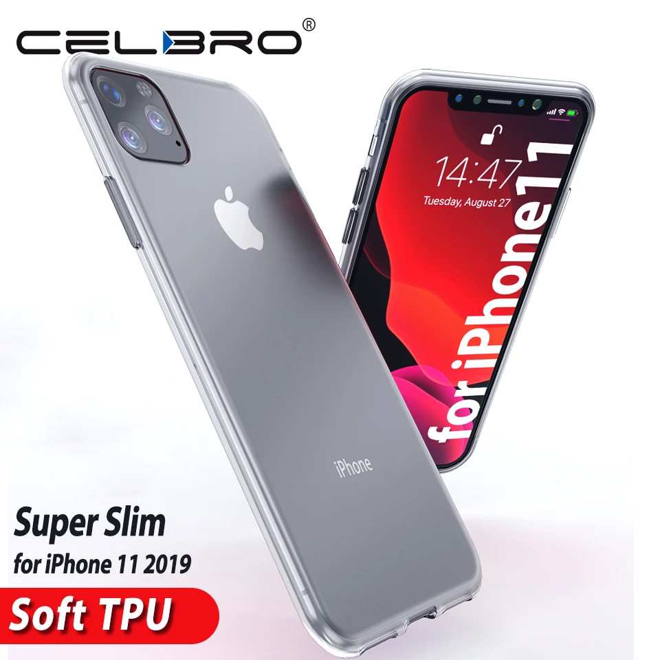 Силиконовый матовый чехол для телефона Iphone 11 Чехол Ультра Тонкий силиконовый Pro