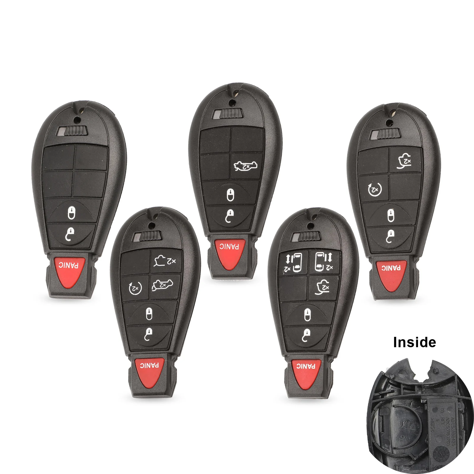 Custodia remota Smart Key Shell Case per Jeep Grand Cherokee Chrysler 300 Town & Country Dodge Challenger caricabatterie Journey Fob - He857b594932744539729866bd10df3585