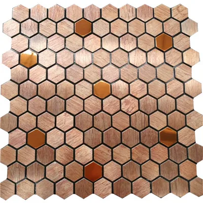 Шестиугольная красочная алюминиевая пластиковая панель мозаичная плитка настенный фон наклейки настенная Мозаика самоклеющаяся 3D настенная наклейка - Цвет: B