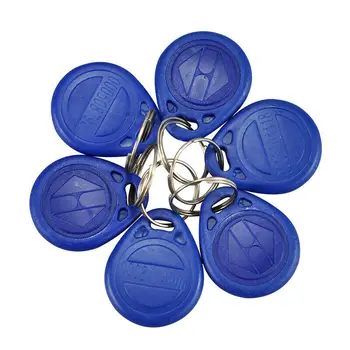 

400pcs High Quality Waterproof 125KHz EM ID RFID Card TK4100 Chip Keychain Token Tag Blue Key Fob Keyfob Smart Card