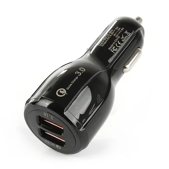 

6A 39W Dual USB Car Charger Dual USB Fast Portable Charger Power Adapter for Mobile Tablets Car Styling