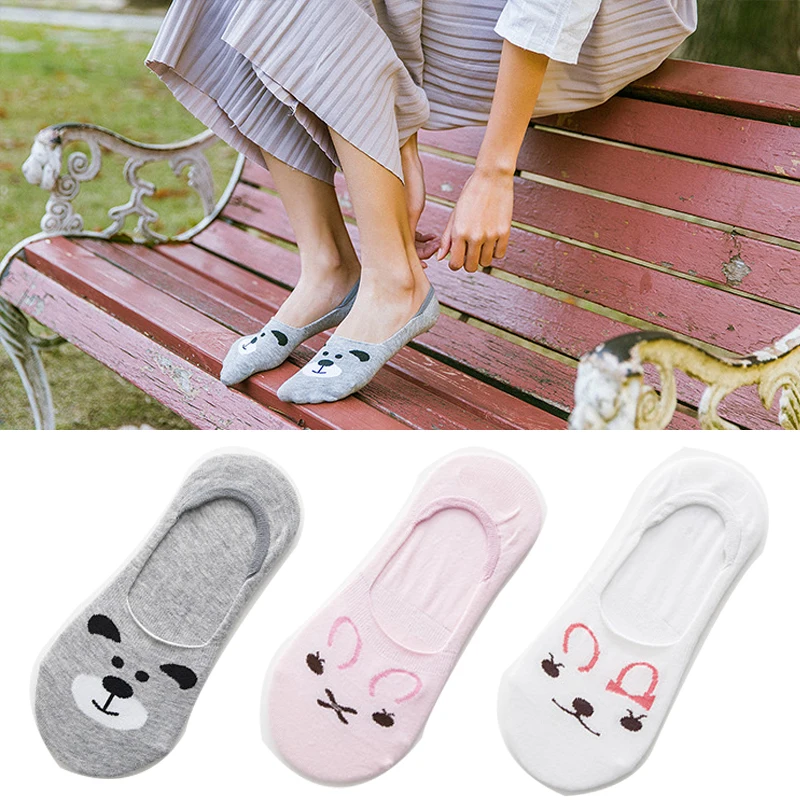 3pair style 14 3 пары, весенне-летние женские носки, яркие/одноцветные кружевные модные незаметные носки с закрытым носком, женские носки-Тапочки - Цвет: 3pair style 14