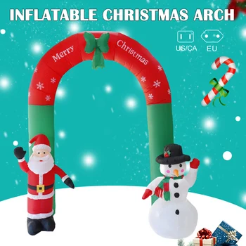 

Christmas Decoration 2.4m Inflatable Christmas Arch Santa Claus Snowman Christmas Door Toys Garden Party House Decoration TE889