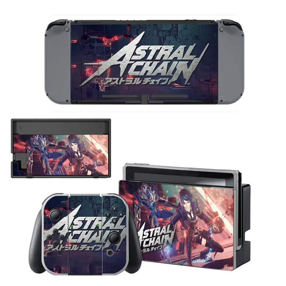YSNS2147 Astral Chain nintendo switch наклейки для nintendo Switch консоли Joy-con контроллер Dock Skins наклейки - Цвет: YSNS2147