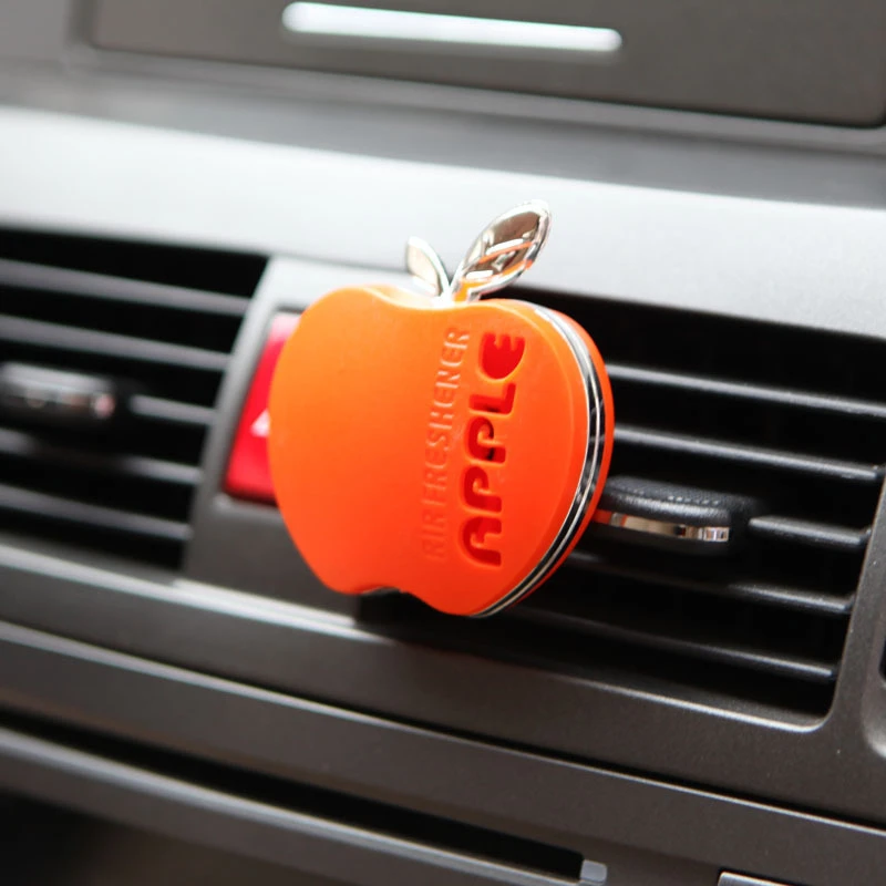 Автомобильный освежитель воздуха в форме яблока, аромат апельсина, лимона, яблока, клубники, лаванды, автомобильные аксессуары