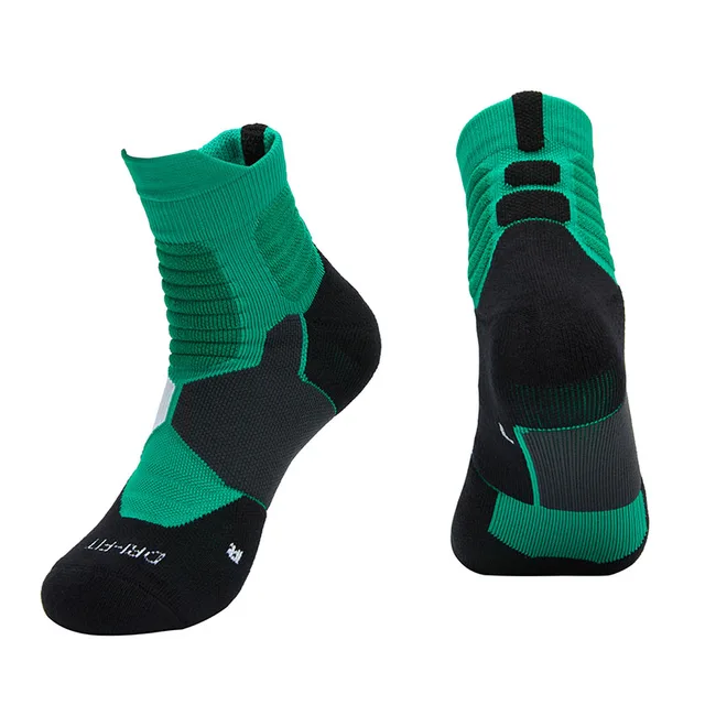 Men Women Fitness Basketball Running Bike Cycling Hiking Sport Socks Outdoor Football Soccer Compression Socks Trekking Socks Green