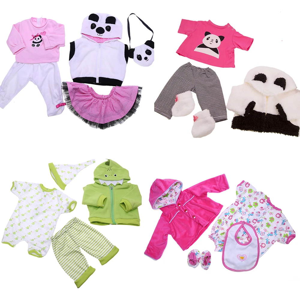 Baby Clothes 22-23 Inch Baby Dolls Clothes For 52cm- 57cm Boy Girl Doll Bebe New Born Doll Accessory Children Gift