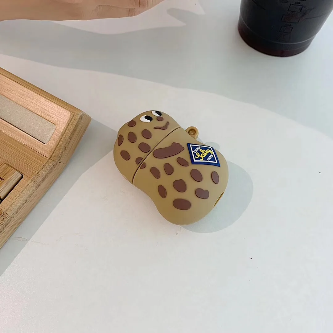 Корейский бренд 3D шоколадный арахис+ кольцо Беспроводная bluetooth-гарнитура силиконовый чехол для гарнитура для airpods защитный противоударный чехол