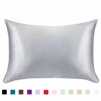 

High Standard 1Pc satin pillowcase Queen soft Pillow case Cover Chair Seat silk pillowcase Cover Home decoration