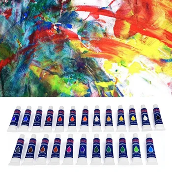

12ml Art Supplies Aluminum Tube Students Drawing Non Toxic For Artists 24 Colors Children Watercolor Paint Set School Stationery