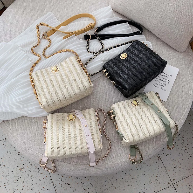 

Hipster Bag Women's 2019 New Style Summer Western Style Casual Versatile Shoulder Bag Fashion Chain Shoulder Bucket Bag