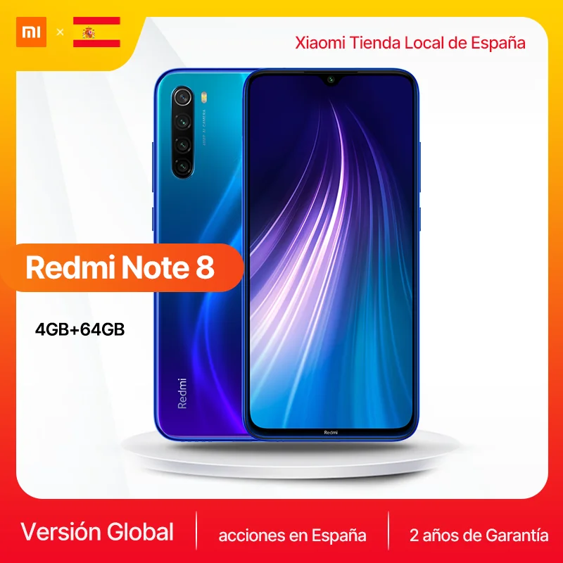 Xiaomi Redmi Note 8 смартфон с восьмиядерным процессором Snapdragon 665 ОЗУ 4 Гб ПЗУ 64 ГБ 48 МП 6 3