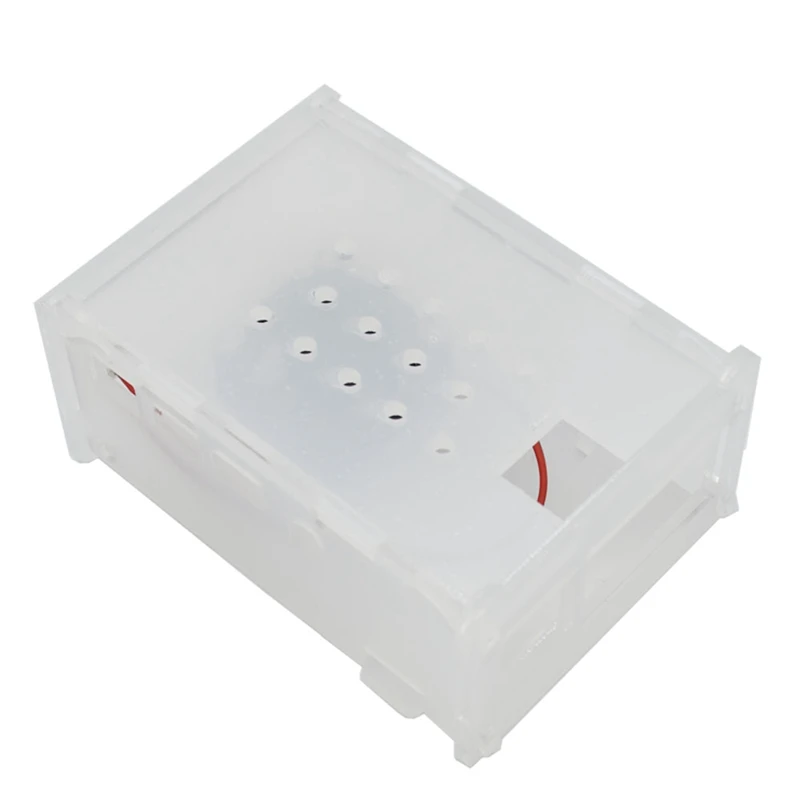 Прозрачный акриловый чехол с охлаждающим вентилятором для Raspberry Pi 4 Model B
