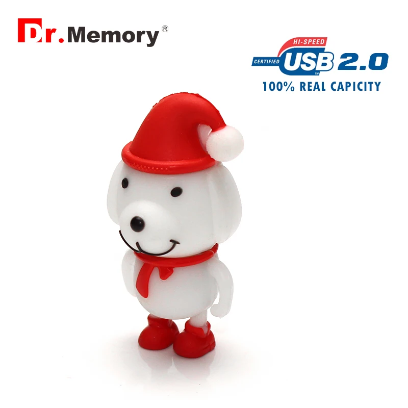 Рождественский подарок для детей, USB флеш-накопитель, 64 ГБ, флеш-накопитель, коробка, милая собака, ручка-накопитель, 4 ГБ, 8 ГБ, 16 ГБ, 32 ГБ, 128 ГБ, USB карта памяти