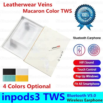 

Touch Control Inpods3 Wireless Earphone In-Ear Mini Sport Leather inpods 3 TWS Headset With Charging Case Earpieces Earbuds