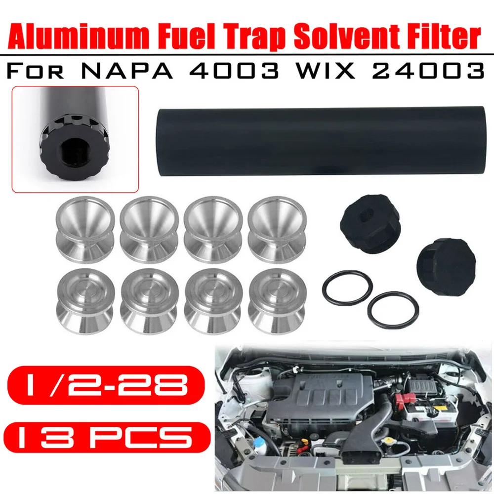 

9" D Type Fuel Oil Filter End Cap Storage Cup Set 1/2-28 For NAPA 4003 WIX 24003
