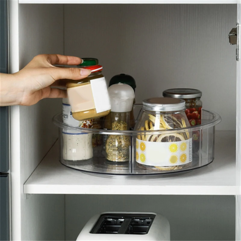 

1PC Kitchen Storage Rack 360 Storage Holder Seasoning Bottle Kitchen Storage Rack Round Turntable Racks Bottle Storage Racks