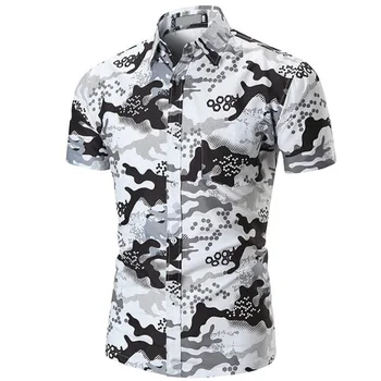 

Printed Casual Short Sleeve Shirts For Men Hawaiian Shirt Men Beach Shirts 2020 Summer Shirt For Men